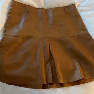 Butter soft camel leather skirt